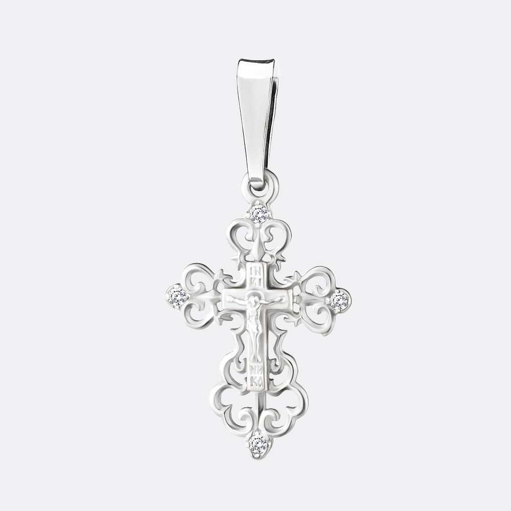 картинка Крест Ювелирная компания АКВАМАРИН из серебра 925 пробы от ювелирной компании Арт