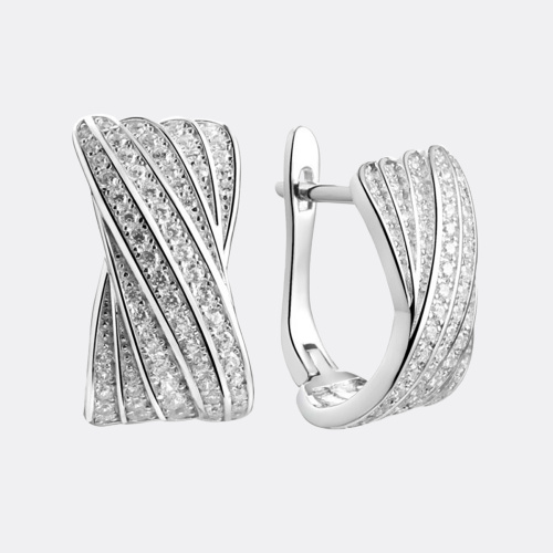 картинка Серьги Ювелирое производство "FRESH JEWELRY" из серебра 925 пробы от ювелирной компании Арт