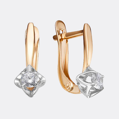 картинка Серьги Ювелирный завод RUSGOLDART из золота 585 пробы от ювелирной компании Арт