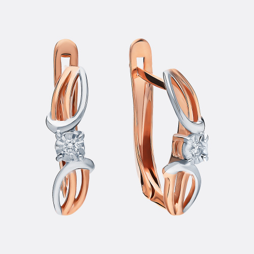 картинка Серьги Ювелирный завод RUSGOLDART из золота 585 пробы от ювелирной компании Арт